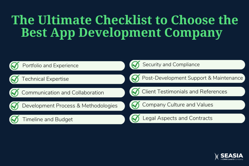 The Ultimate Checklist to Choose the Best App Development Company